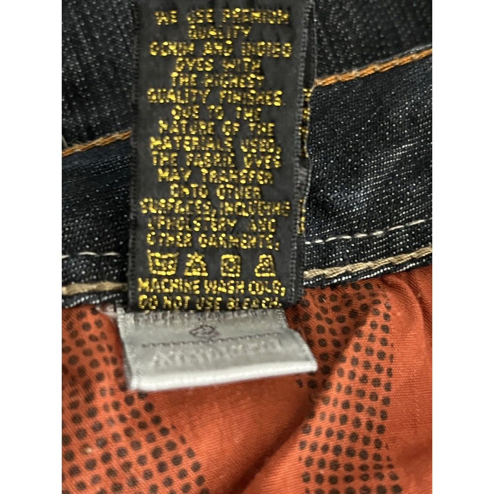 Vintage Rocawear Women's Jean Dark Wash Embellished Zipper Back Legs Capri Sz 16 - Picture 14 of 16